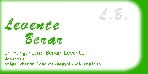 levente berar business card